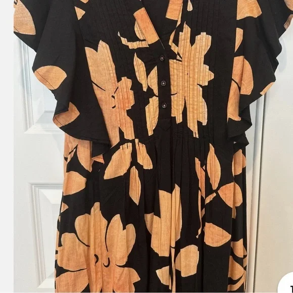 Maeve by Anthropology Floral Black and Pink Maxi Dress - Picture 4 of 7